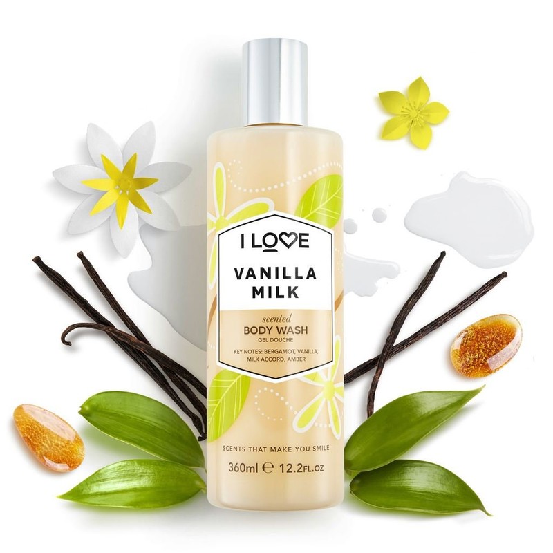 I Love Vanilla Milk Scented Body Wash, Rich & Creamy