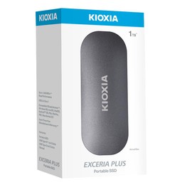 KIOXIA EXCERIA PLUS Portable SSD 1TB - External Drive with USB 3.2 Gen2 Interface, Read/Write Speed up to 1050/1000 MB/s, (LXD10S001TG8)