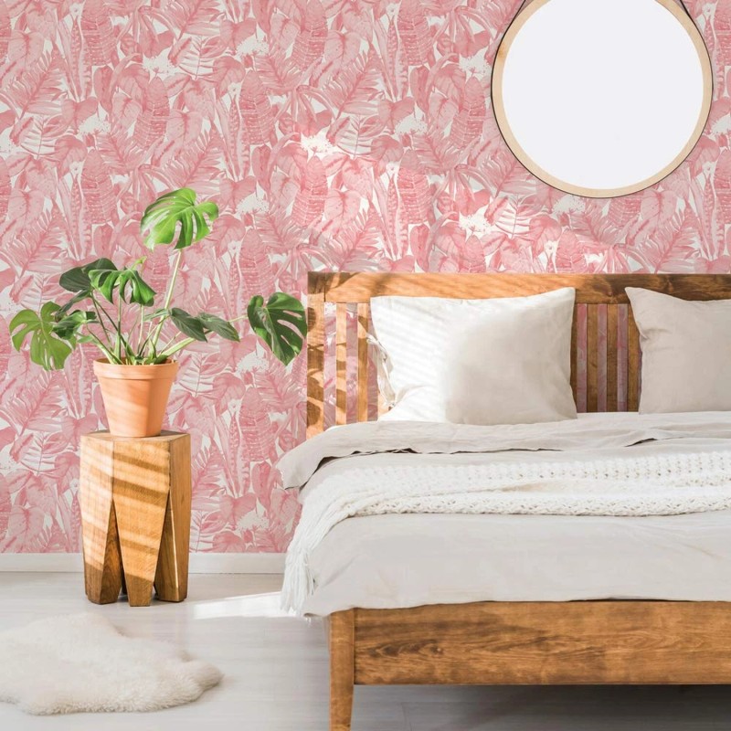 Tempaper Pink Lemonade Tropical Removable Peel and Stick Wallpaper, 20.5