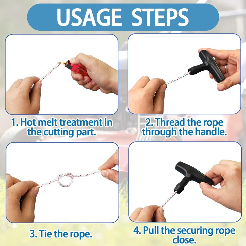 10 m Starter Rope Lawnmower, Replacement Starter Rope, Starter Rope