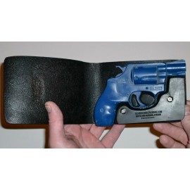 Kevin's Concealment Pocket Holster, Wallet Style For Full Concealment- S&W J-Frame 2" Revolver - KCH - Right Handed, No Laser, Black