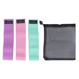 3Pcs Exercise Resistance Bands High Elasticity Portable Workout Leg Bands for Hip Shaping and Leg Shaping C244(Lake Blue Pink Purple)