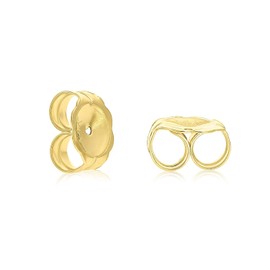 Art and Molly 14k Yellow Gold Earring Back Replacement Nut Friction Push-back (Large, Solid 14K Yellow Gold)