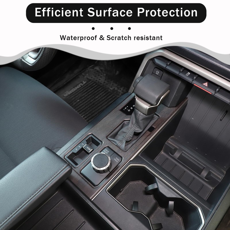 HIRUFAIT Gear Shift Panel Cover Trim for Toyot@ Tundra 2022-2025