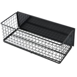 Magnetic Fridge Organizer, Mesh Organizer Shelf Rack Pencil Holder Whiteboard Accessories Office File Foil Food Wrap Spice Pegboard Holder Kitchen Organization(COLOR:Black)