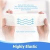 Elastic bandage for effective support, compression wrap with self-closure for