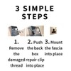 x2 Back Box Repair Clips Replace Damaged Threads or Lugs
