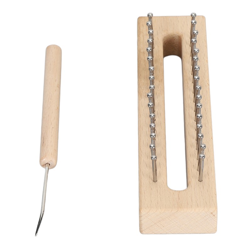 Wooden Knitting Loom with Loom Hook Wooden Knitting Loom Set