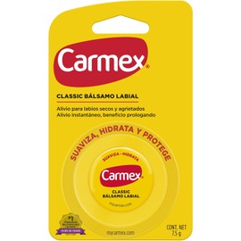 Carmex, Bálsamo Labial Hidratante Classic en Tarro, para Labios secos y Agrietados, Protege y Suaviza, 7.5 gr