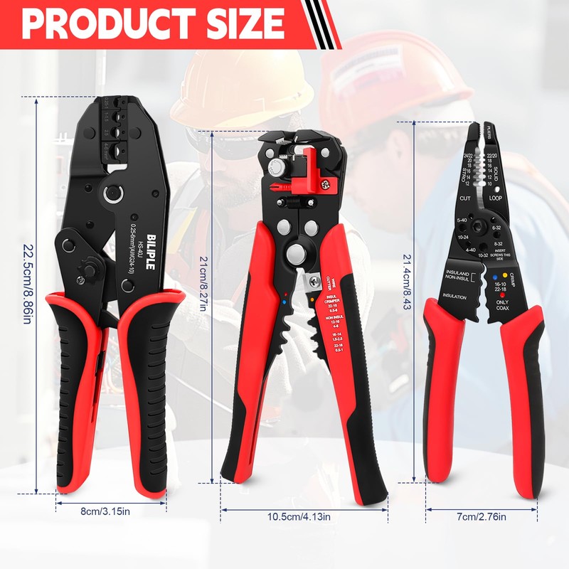 Wire Stripper and Crimping Tool and Wire Cutter, Wire Crimper,