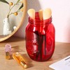Amzcku 32oz Red Mason Jars with Lids, 6 Pack Wide