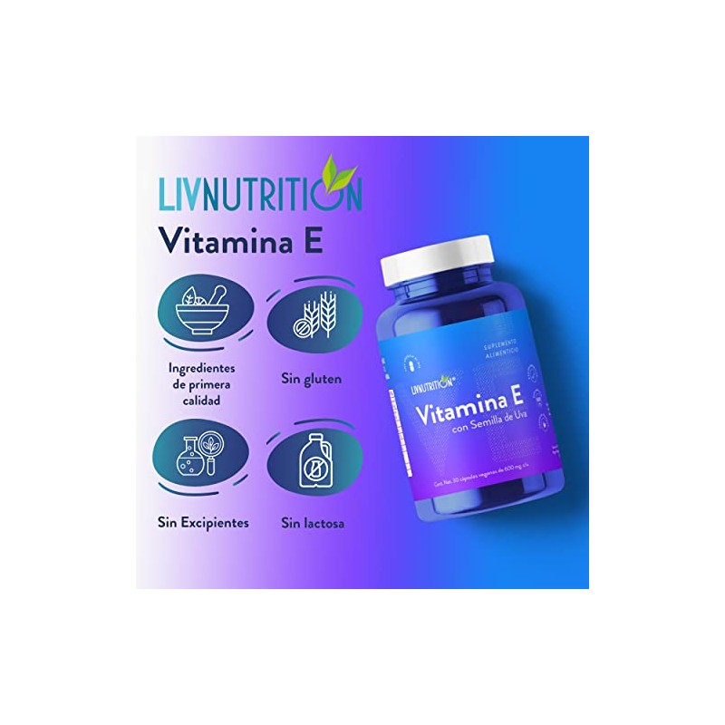 LIV NUTRITION | Vitamina E 600 Mg Con Semilla De