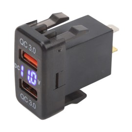 Fast Dual USB Port Charger Socket with QC3.0 for FJ Cruiser Hilux Tacoma, Compatible with Mobile Phones, Tablets, GPS (1.57x0.87 Inch)