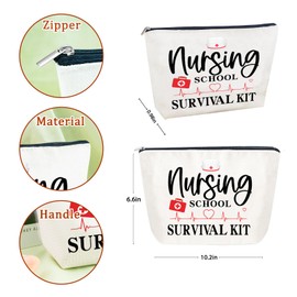 Sugchairo Nurse Makeup Bag Cosmetic Pouch Nursing Gifts for Nurses Practitioner Women Female Christmas Np Week Appreciation Graduation Gift Ideas for Rn Nicu Medical Assistant