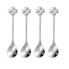 10 pcs Silver Four-Leaf Clover Stainless Steel Spoon Set, Unique