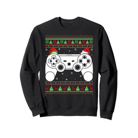 Ugly Christmas Sweater Video Game Controller Xmas Gamer Boys Sweatshirt