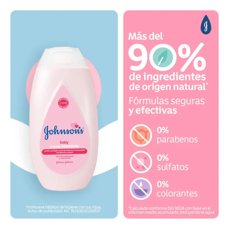 Crema Corporal para bebé Johnson's Original 200 ml