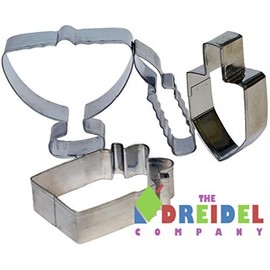 Hanukkah Cookie Cutters Stainless Steel Set of Three