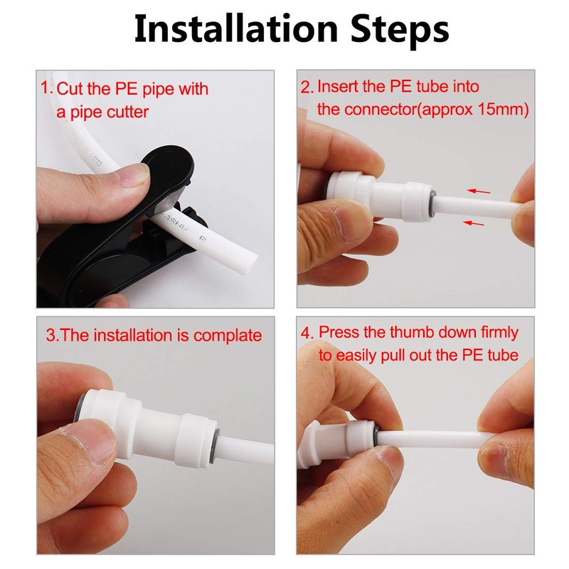 sourcing map Pack of 5 Hose Pipe Connection OD Quick
