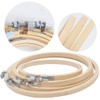 4Pcs 4 Sizes Round Bamboo Embroidery Hoop Circle Cross Stitch