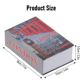 Caja Fuerte para Libros,18 x 12 x 5,5 cm,Caja con Cerradura de combinación con Páginas Reales,Caja Fuerte para Guardar Libros,Cajas con Cerradura con Código de Acero para Artículos Personales