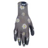 Simply MUD Women's Daisy Printed Nitrile Coated Palm Garden Gloves,