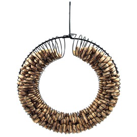 Black Wreath Coil Peanut Bird Feeder