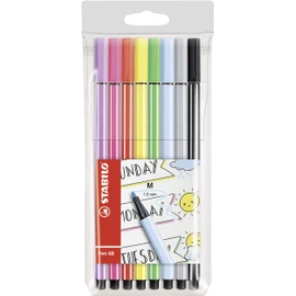 STABILO 68 Premium Felt Tip Pen - Assorted Colours (Pack of 8)
