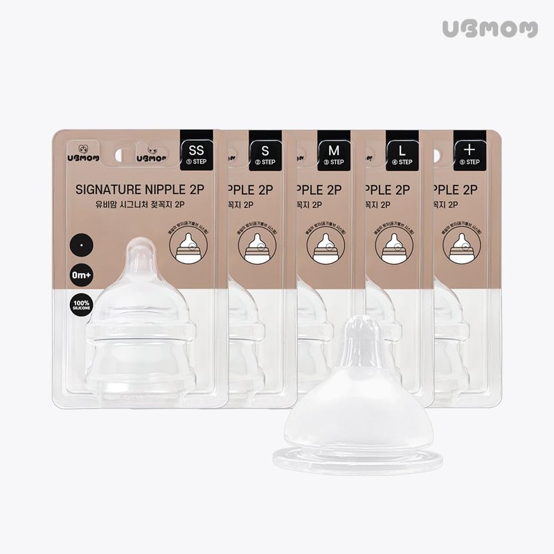 UBMOM Replacement Nipple Set, 2 Counts, + Level (6M~)