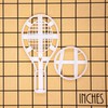 Tennis Racket and Ball cookie cutters, 2 pieces - Bakerlogy