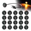 Ledvillage 20 Pcs 3/4 Inch Mini Round Smoked Lens Amber