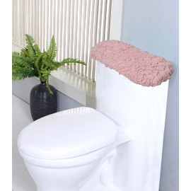 Home Weavers Bell Flower Collection 10"x22" Tank Lid Cover 100% Cotton Tufted Bath Rugs, Extra Soft and Absorbent Bath Rugs, Non-Slip Bath Mats, Machine Washable, Bathroom Bath Mats for Floor, Pink