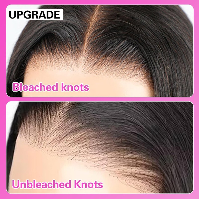 QNQZ 32 Inch Wear and Go Glueless Wigs Human Hair