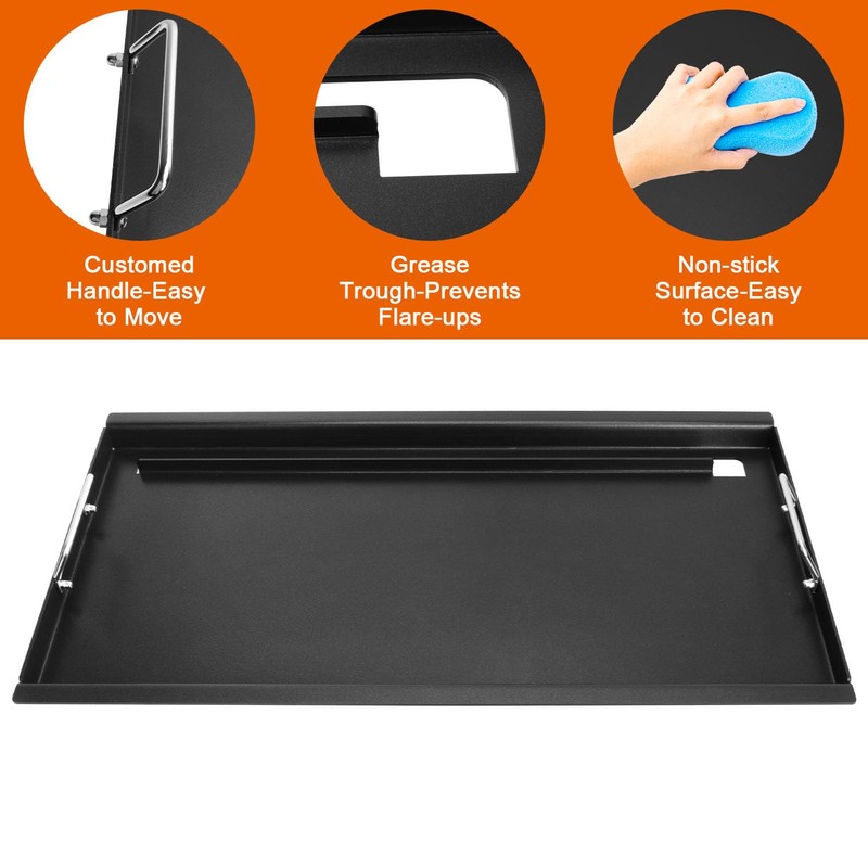 Full-Size Griddle Inserts for Weber Summit 600 Series Grills, Flat