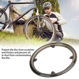 plplaaoo Chain Guard Protector,Black Plastic Chain Guard Ring Protector Cover,Easy To Install Crankset Chain Wheel Cover, Chainwheel Protective Guard Coverd for Mountain Road