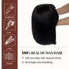 Belaved Short Bob Wig with Bangs Straight Human Hair Natural