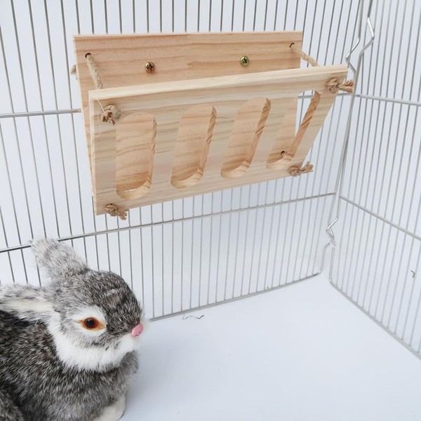 Hay Feeder for Cage, Guinea Pig Chinchilla, Feeder Rack, Wooden
