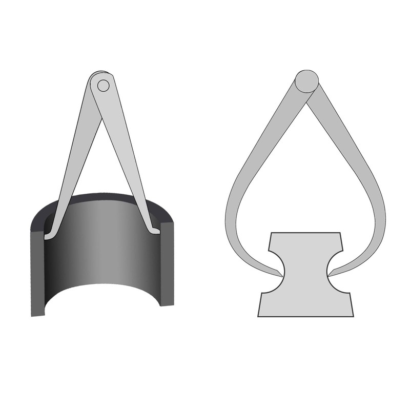 HARFINGTON Firm Joint Inside Outside Caliper Set 600mm 24 Inch