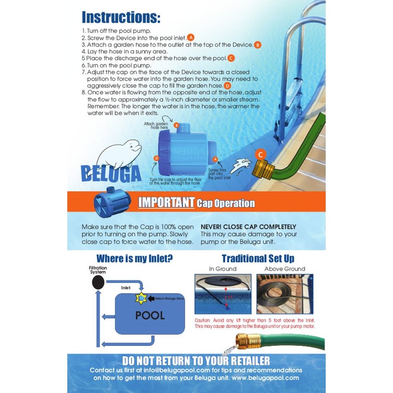 Beluga Pool Solutions 1652 Solar Heating Device for Swimming Pool