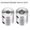 sourcing map 2PCS Motor Shaft 8mm to 12mm Helical Beam