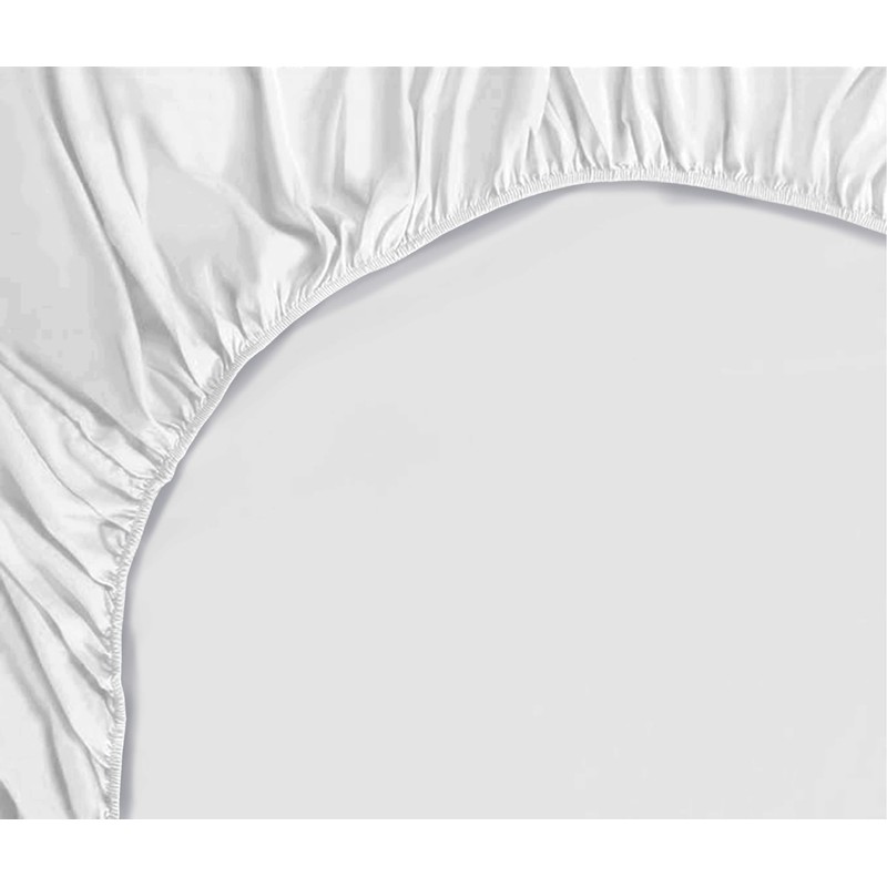 Maple Threads T200 Cotton Deep Fitted Sheet, White, 100% Cotton