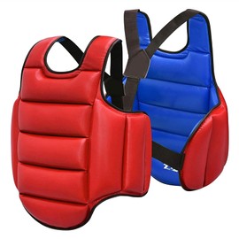 ZYOONG Karate Chest Guard Vest MM Kickboxing Body Protector Martial Arts WTF. Equipment Armor Taekwondo Target Training Uniform (Size : XL Height 67.9 - 76.8 inches (170 - 195 cm)