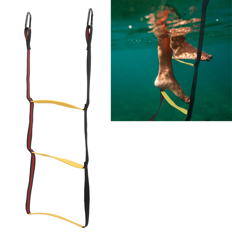 Marine Rope Ladder 3 Step Nylon Lightweight Detachable Anti Slip