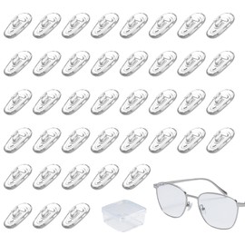 Parallelower 20 Paar Nasenpads Brille,Brillen Nasenpads,Nasenpads zum Einstecken(Mit Aufbewahrungsbox) Weiche Silikon Transparent für Brillen Sonnenbrillen Stopper