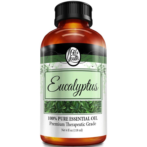 Oil of Youth Essential Oils 4oz - Eucalyptus Essential Oil - 4 Fluid Ounces