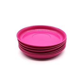 Kimmel Plates 14 cm Set of 6 Reusable Fuchsia Dinner Plates Plastic Tableware Party Tableware Children's Tableware
