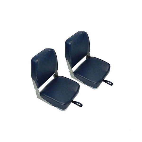 Marine & RV Direct Deluxe Folding Marine Boat Seats in Blue (Set of 2)