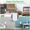 Pure White Decorative Outlet Covers Wall Plates, Bamboo Fiber Light