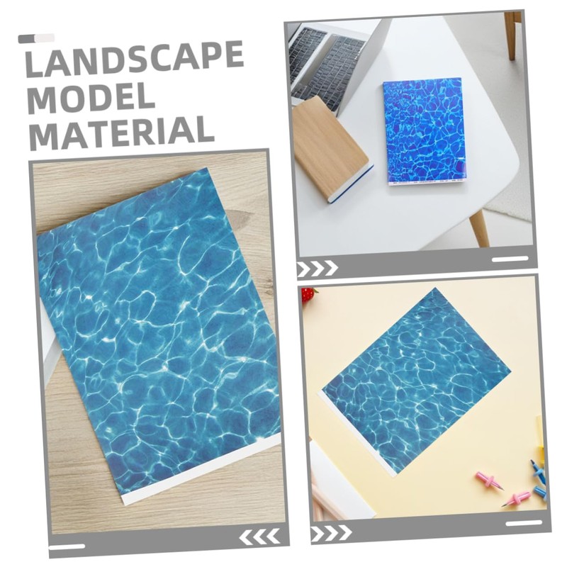 ULTECHNOVO 6pcs Water Ripple Paper Sticker Realistic Artificial Stream Material