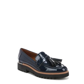 Franco Sarto Womens Carolynn Lug Sole Loafer with Tassel Detail, Inky Navy, 9